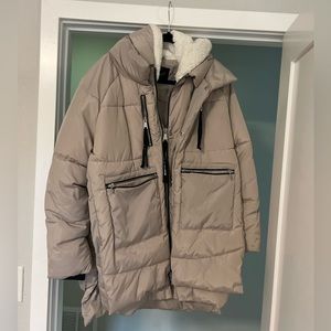 Like new, Bagetelle Coat, size large, light tan
